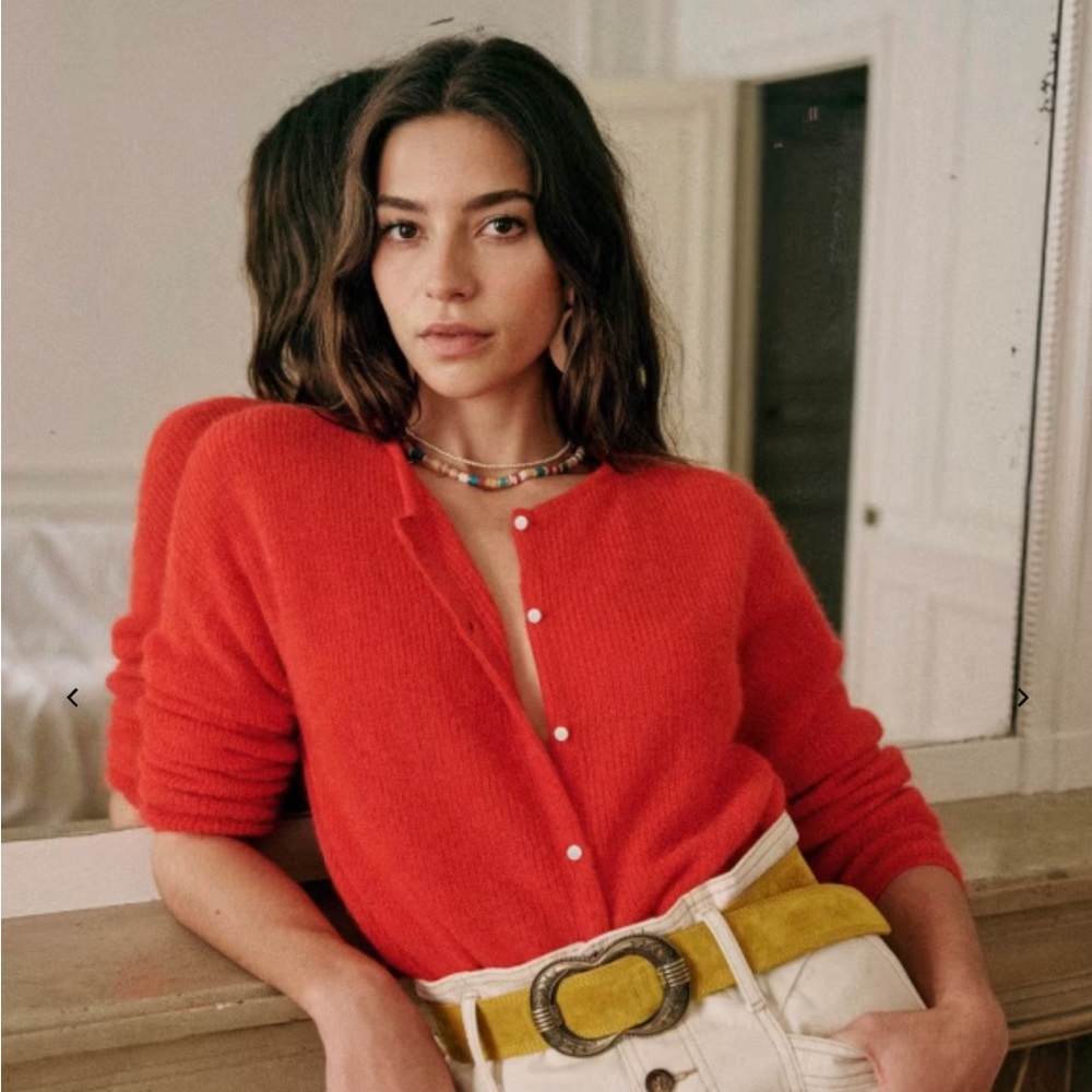 Sezane Gaspard Cardigan - Red
